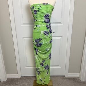 Fashion Nova Strapless Floral Dress